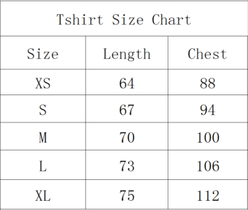 Corteiz T Shirt Size Guide