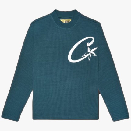 Corteiz-C-Starz-Longsleeve-Waffle-T-Shirt-Green-Teal