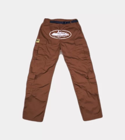 Corteiz-Guerillaz-Cargo-Pants-Brown